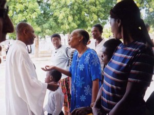 Father Gerard Jean-Juste at Ste. Claire, Port-au-Prince Haiti December 7, 2003