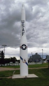 Display of a 1960s Minuteman Missile LaMoure ND August 17 2009