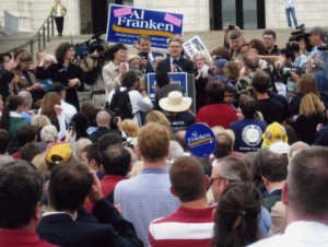 Al Franken (Franny at his right) July 1, 2009 State Capitol St. Paul MN