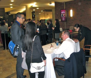 Finally, after 9 p.m., the autograph...and an opportunity for conversation with Dr. Farmer
