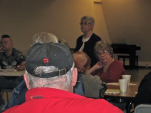 Cathy Bernard, April 25, 2013, presiding at her last Association meeting.  