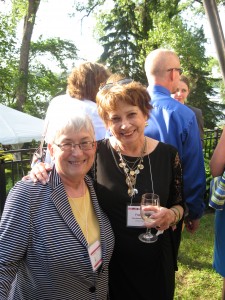 Cathy Bernard and Francine Roche at the Consul Generals gathering June 26