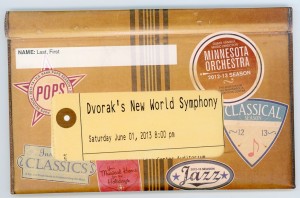 The packet of tickets for the Lost Season of 2012-13, Minnesota Orchestra.