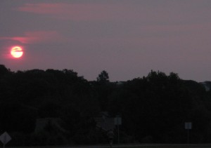 Sunrise August 19, 2013, Woodbury MN near corner of Radio and Lake.