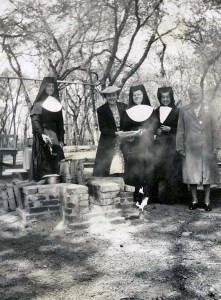 Sykeston ND, on the St. Elizabeth school grounds, circa 1959