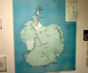 Will Stegers map of the Trans-Antarctic Expedition crossing 1989-90.