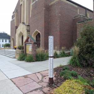 Peace Pole at St. Albert the Great Catholic Church, south Minneapolis October 20, 2013