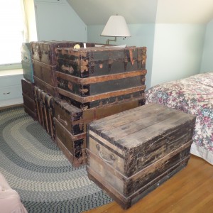 Immigrant chests found in an attic.