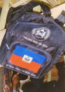 Backpack, Haiti Dec 2003.  18 Mai is Haiti's Flag Day, a day of national pride.