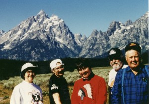 August 2, 1995, at the Grand Tetons, from left, Flo Hedeen, Tom Bernard, Mary Maher, Dick Bernard, Vince Busch