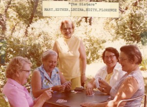 The Busch sisters summer, 1978.  Edith is second from right.