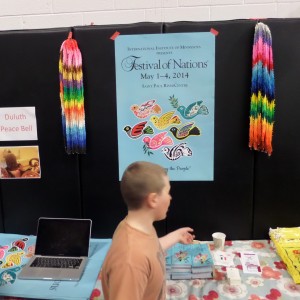 The Festival of Nations, a long-standing program of the International Institute of Minnesota, was invited to publicize its annual Festival in St. Paul, May 1-4, 2014.  Its 2014 theme: "Peace Among the People".