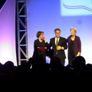 U.S. Senators Amy Klobuchar and Al Franken (MN) and Elizabeth Warren (MA) March 29, 2014