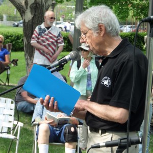 Barry Riesch at the Veterans for Peace Memorial Day at the Vietnam Memorial at the MN State Capitol May 26, 2014