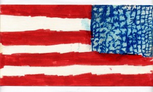 5th graders rendition of American flag Oct, 2001