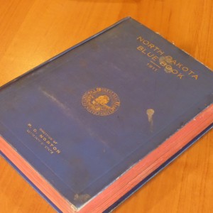 The cover of the "red, white and blue" Blue Book of North Dakota, 1911
