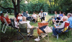 A small reunion at the Vincent and Edith Busch farm, Berlin, ND, July 2005.