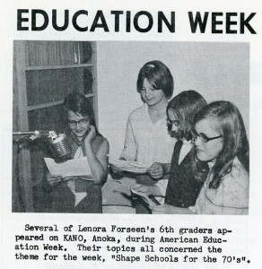 American Education Week 1970.  These youngsters would now be in their late 50s!