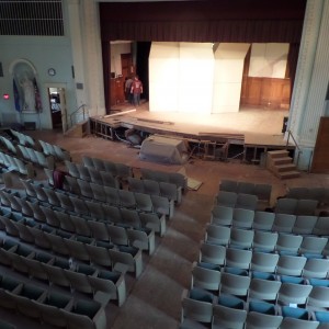 Vangstad Auditorium under renovation, Valley City (ND) State University, July 1, 2015