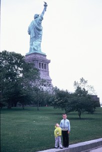 Late June, 1972, at the Statue of Liberty.  Photo Dick Bernard