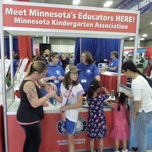 Minnesota State Fair Sep. 3, 2016, Education Minnesota booth.